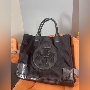 Tory Burch ELLA PATENT TOTE BAG black